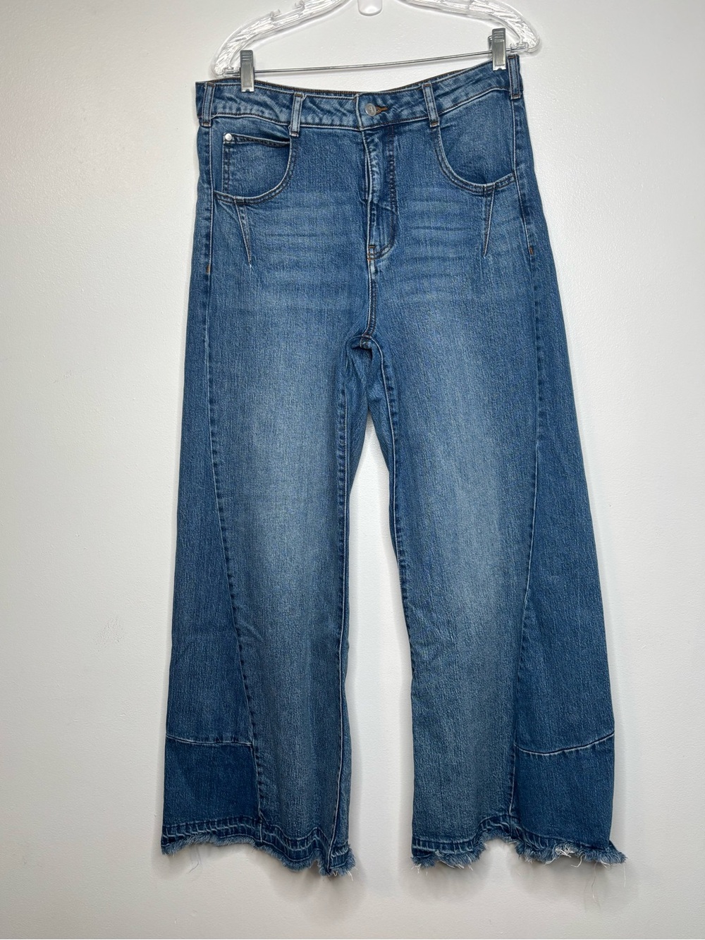 Darien 70s Paneled Wide-Leg Flare Jeans by Pilcro